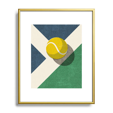 Daniel Coulmann BALLS Tennis Hard Court Metal Framed Art Print