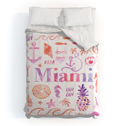 Dash and Ash Beach Collector Miami Comforter