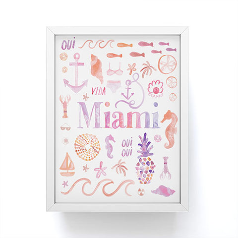 Dash and Ash Beach Collector Miami Framed Mini Art Print