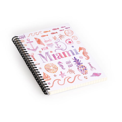 Dash and Ash Beach Collector Miami Spiral Notebook