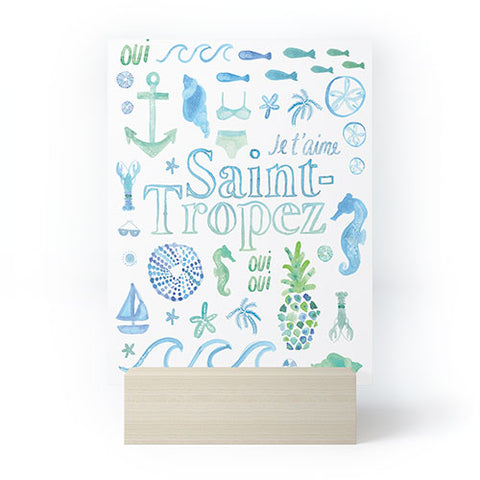 Dash and Ash Beach Collector Saint Tropez Mini Art Print