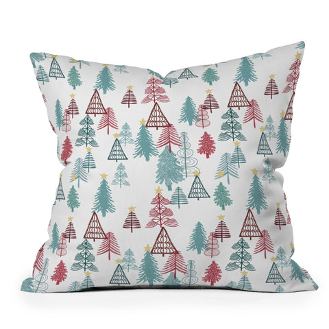 Dash and Ash Me Oh My Trees Outdoor Throw Pillow