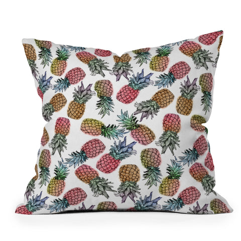 Dash and Ash pineapple palooza Outdoor Throw Pillow