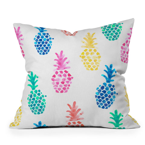 Dash and Ash Pineapple Paradise Outdoor Throw Pillow