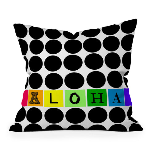 Deb Haugen Aloha dots Outdoor Throw Pillow