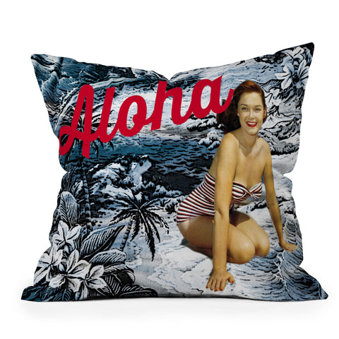 Deb Haugen Aloha Wahine Outdoor Throw Pillow