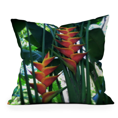 Deb Haugen Haleiwa Heliconia Outdoor Throw Pillow