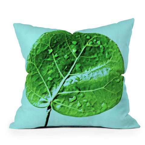 Deb Haugen Leaf Green Outdoor Throw Pillow
