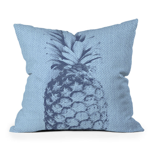 Deb Haugen Linen Pineapple Outdoor Throw Pillow