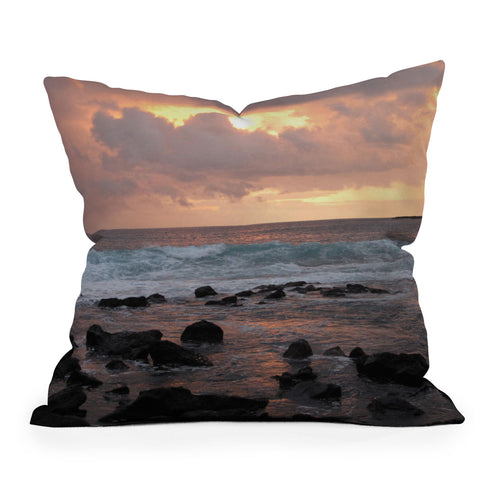 Deb Haugen Maui Gold Outdoor Throw Pillow