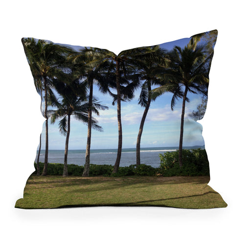 Deb Haugen Morning Waialua Outdoor Throw Pillow