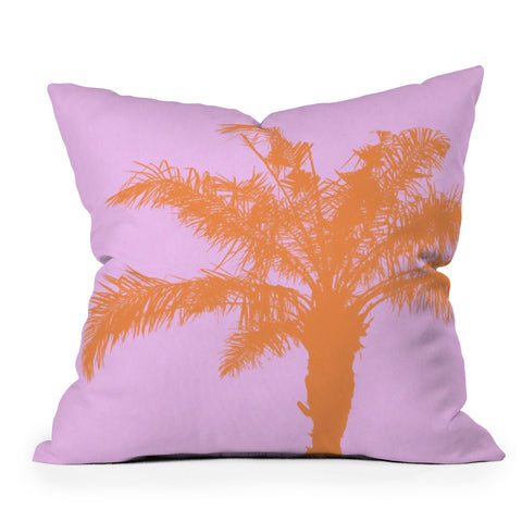Deb Haugen Orange Palm Outdoor Throw Pillow