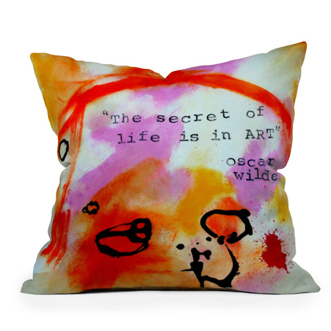 Deb Haugen Oscar Wilde Outdoor Throw Pillow