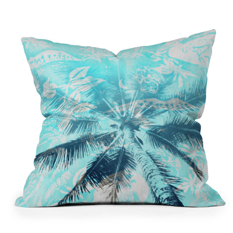 Deb Haugen Portlock Palm Outdoor Throw Pillow