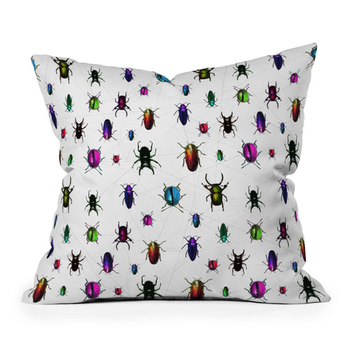 Deniz Ercelebi Beetles Outdoor Throw Pillow
