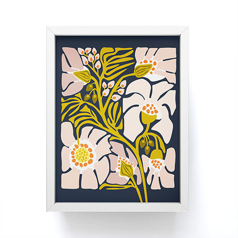 DESIGN d´annick Backyard flower modern floral Framed Mini Art Print