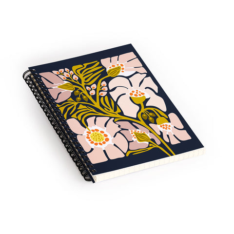 DESIGN d´annick Backyard flower modern floral Spiral Notebook