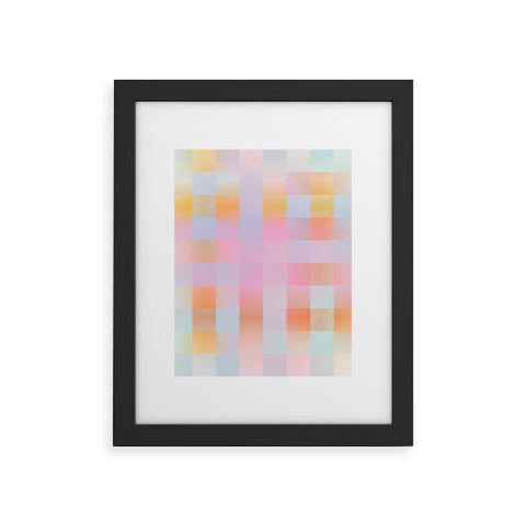 DESIGN d´annick Blurred Plaid Framed Art Print