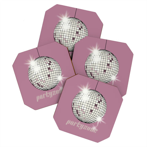 DESIGN d´annick Celebrate the 80s Partyzone pink Coaster Set