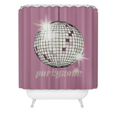 DESIGN d´annick Celebrate the 80s Partyzone pink Shower Curtain