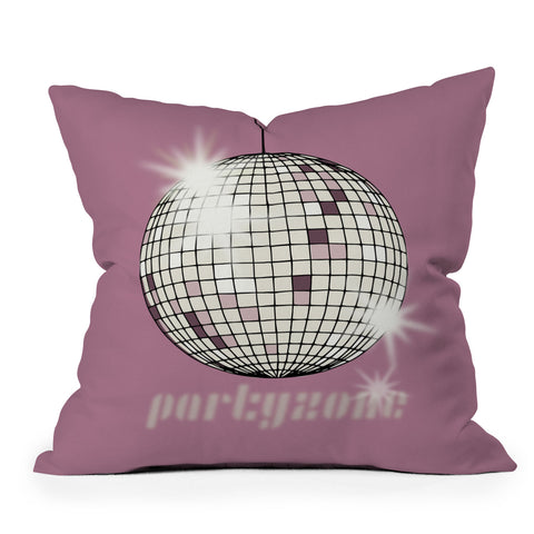 DESIGN d´annick Celebrate the 80s Partyzone pink Outdoor Throw Pillow