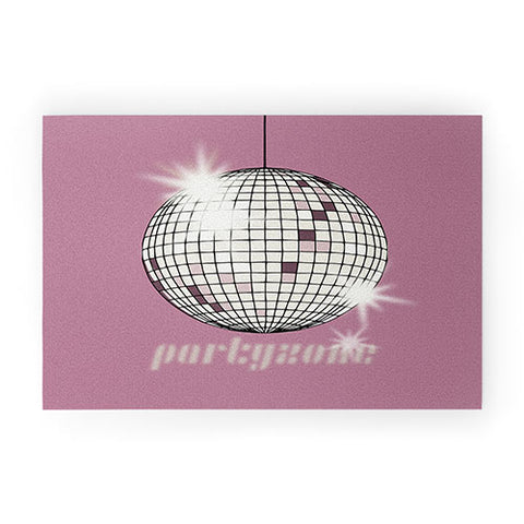 DESIGN d´annick Celebrate the 80s Partyzone pink Welcome Mat