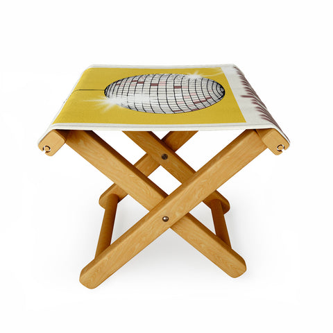 DESIGN d´annick Celebrate the 80s Partyzone yellow Folding Stool