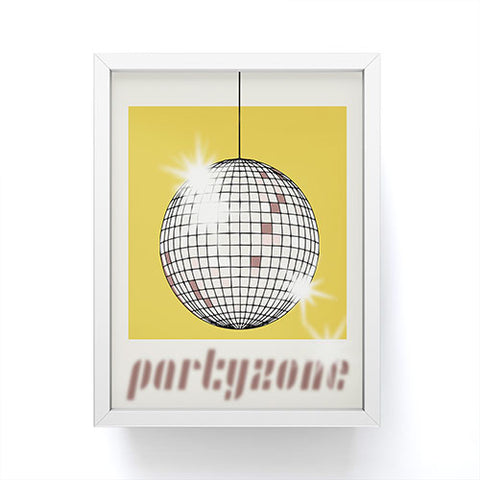 DESIGN d´annick Celebrate the 80s Partyzone yellow Framed Mini Art Print