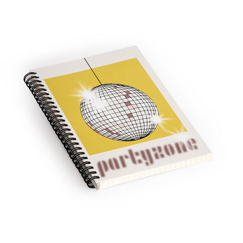 DESIGN d´annick Celebrate the 80s Partyzone yellow Spiral Notebook