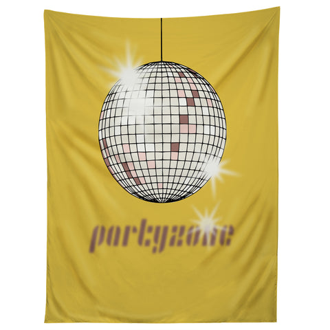 DESIGN d´annick Celebrate the 80s Partyzone yellow Tapestry
