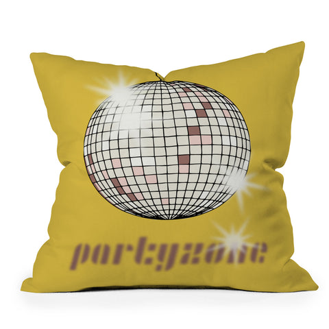 DESIGN d´annick Celebrate the 80s Partyzone yellow Throw Pillow