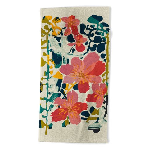 DESIGN d´annick colorful orchid Beach Towel