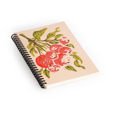DESIGN d´annick Coral berries fall florals no1 Spiral Notebook