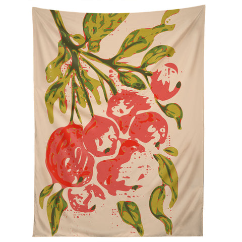 DESIGN d´annick Coral berries fall florals no1 Tapestry
