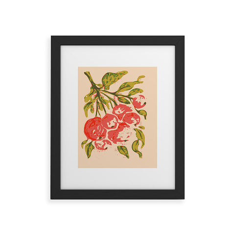DESIGN d´annick Coral berries fall florals no1 Framed Art Print