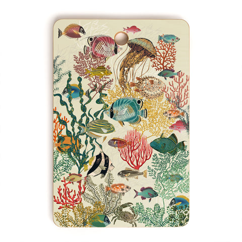DESIGN d´annick coral reef deep silence Cutting Board Rectangle