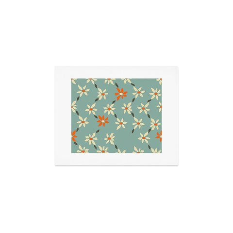 DESIGN d´annick Daily pattern Retro Flower No1 Art Print