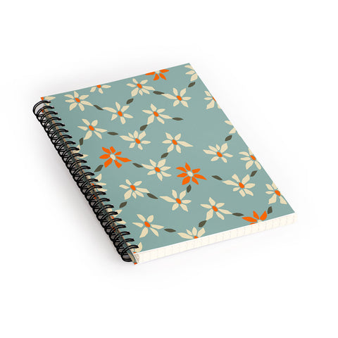 DESIGN d´annick Daily pattern Retro Flower No1 Spiral Notebook