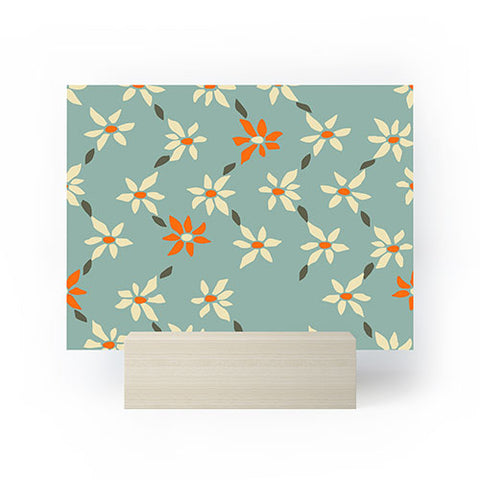 DESIGN d´annick Daily pattern Retro Flower No1 Mini Art Print
