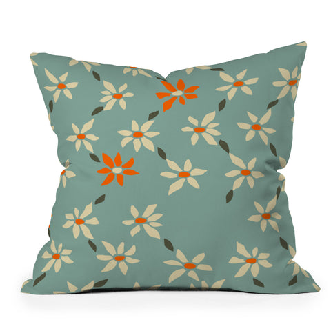 DESIGN d´annick Daily pattern Retro Flower No1 Throw Pillow