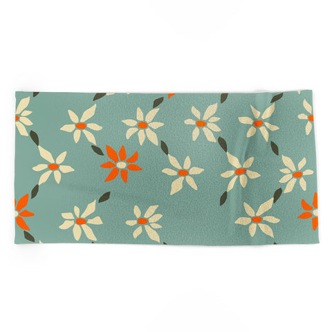 DESIGN d´annick Daily pattern Retro Flower No1 Beach Towel