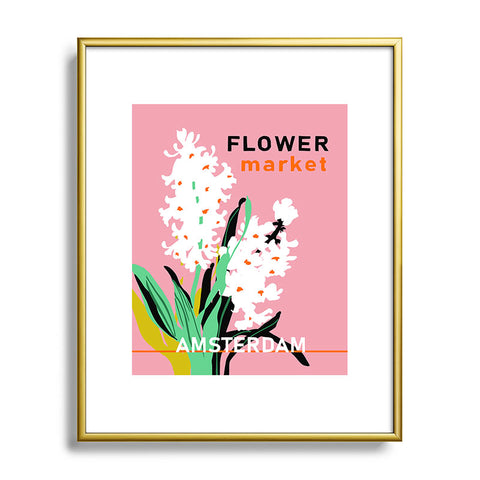 DESIGN d´annick Flower Market Amsterdam I Metal Framed Art Print