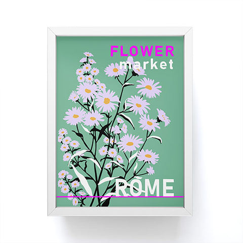 DESIGN d´annick Flower Market Rome Framed Mini Art Print