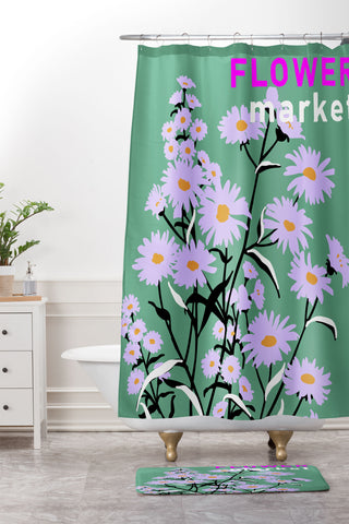 DESIGN d´annick Flower Market Rome Shower Curtain And Mat