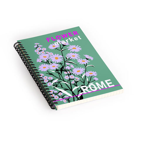DESIGN d´annick Flower Market Rome Spiral Notebook