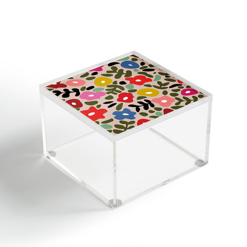 DESIGN d´annick Flower meadow in muted colours Acrylic Box