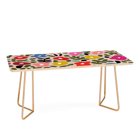DESIGN d´annick Flower meadow in muted colours Coffee Table