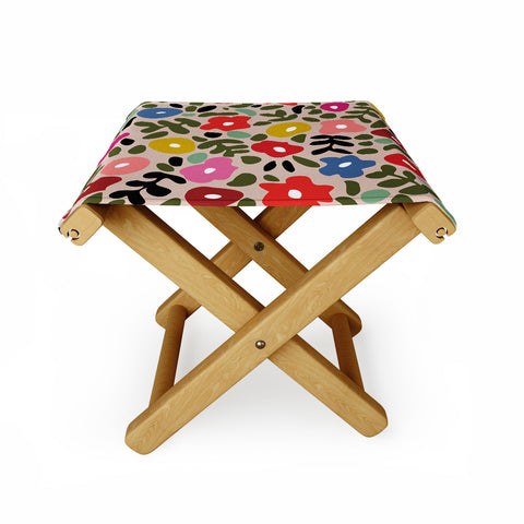 DESIGN d´annick Flower meadow in muted colours Folding Stool