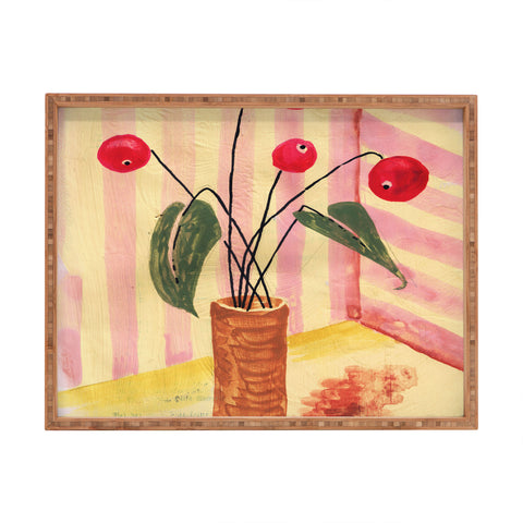 DESIGN d´annick Flowers in a vase 1 Rectangular Tray