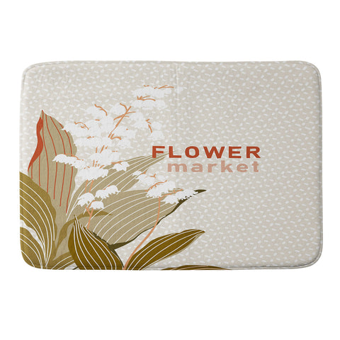 DESIGN d´annick Flowers market lily of the valley Memory Foam Bath Mat